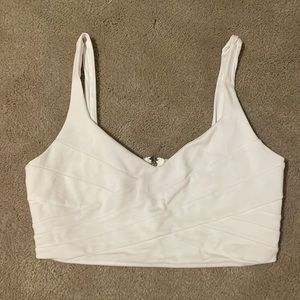 Express white crop top small